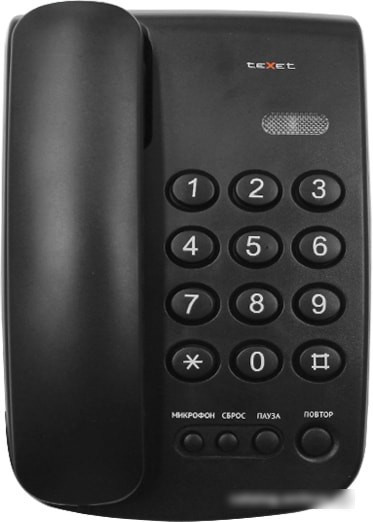 Проводной телефон TeXet TX-241 (черный) - фото 1 - id-p214641424