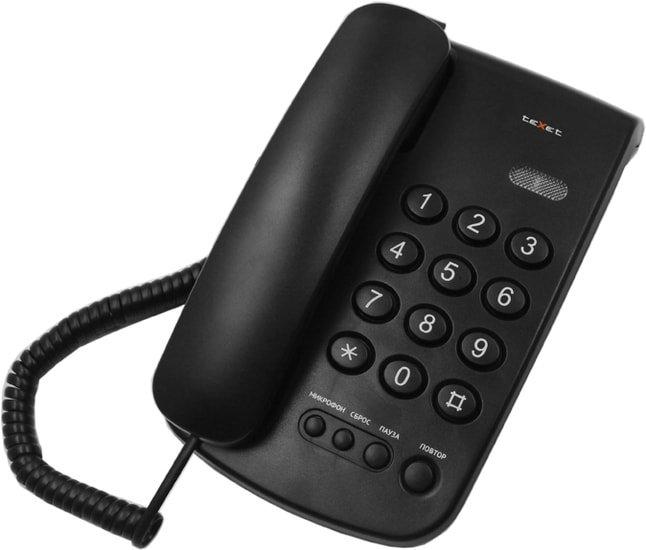 Проводной телефон TeXet TX-241 (черный) - фото 3 - id-p214641424