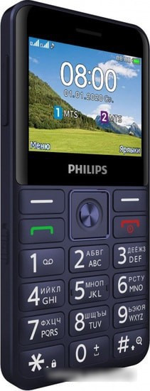 Мобильный телефон Philips Xenium E207 (синий) - фото 4 - id-p214649536