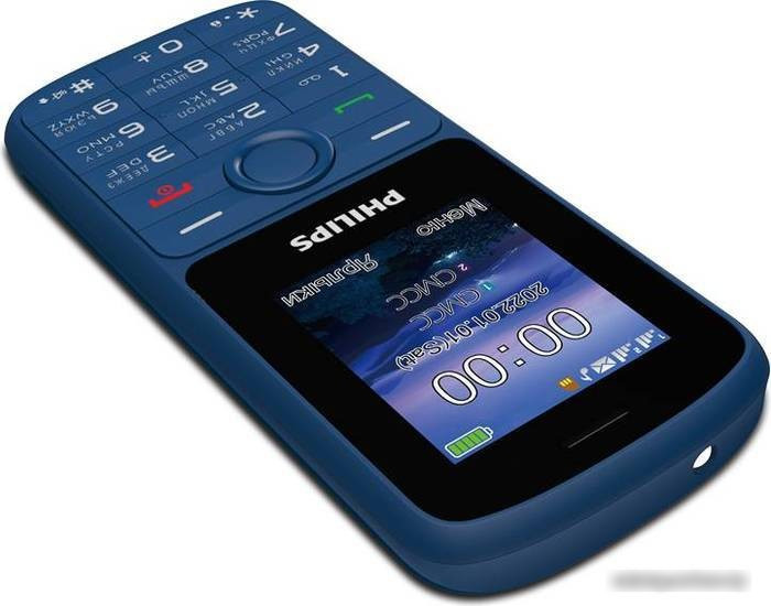 Кнопочный телефон Philips Xenium E2101 (синий) - фото 2 - id-p214649538