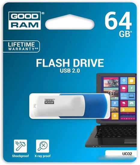USB Flash GOODRAM UCO2 64GB [UCO2-0640MXR11] - фото 4 - id-p214644137