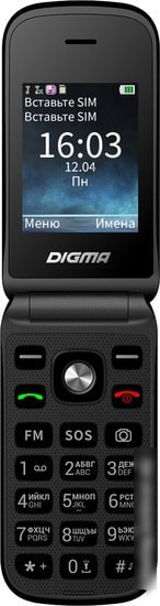 Кнопочный телефон Digma Vox FS240 (черный) - фото 2 - id-p214649556