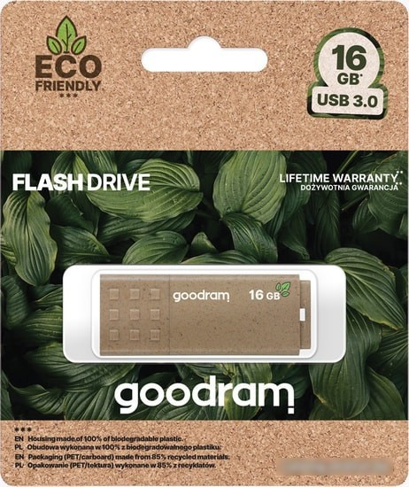 USB Flash GOODRAM UME3 Eco Friendly 16GB (коричневый) - фото 5 - id-p214644153