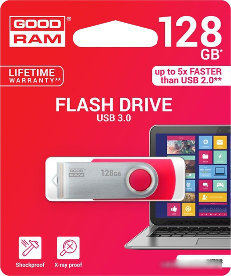 USB Flash GOODRAM UTS3 128GB [UTS3-1280R0R11] - фото 3 - id-p214644160