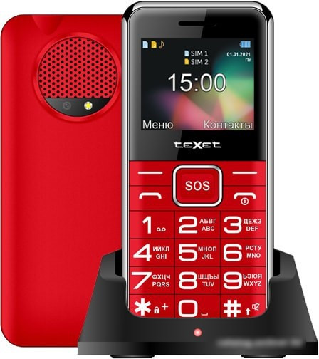 Мобильный телефон TeXet TM-B319 (красный) - фото 5 - id-p214649623