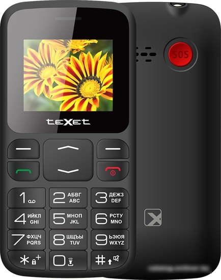 Мобильный телефон TeXet TM-B208 (черный) - фото 1 - id-p214649628