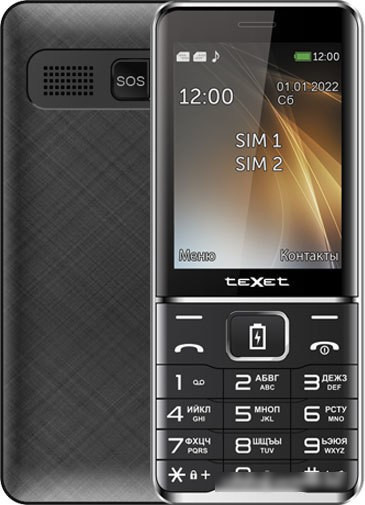 Кнопочный телефон TeXet TM-D421 (черный) - фото 1 - id-p214649633
