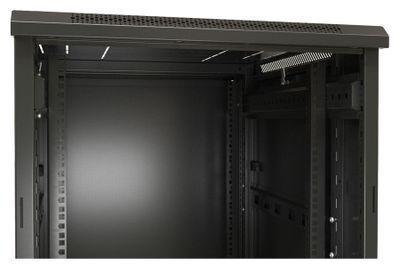 Шкаф серверный Hyperline TTB-2261-DD-RAL9004 напольный, перфорированная стальная передняя дверь, 22U, - фото 7 - id-p213240330