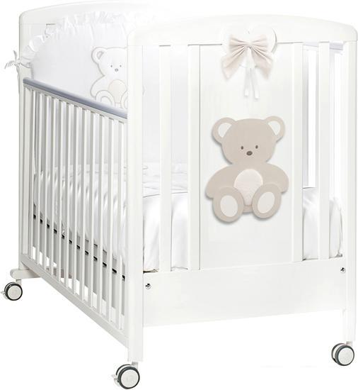 Классическая детская кроватка Italbaby Peluche 070.0820-0076 (белый/крем)