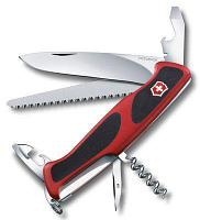 Складной нож Victorinox RangerGrip 55, функций: 12, 130мм, красный / черный, блистер [0.9563.cb1]