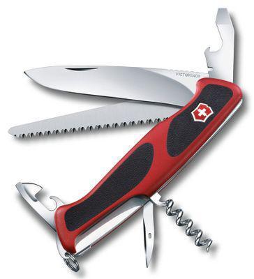 Складной нож Victorinox RangerGrip 55, функций: 12, 130мм, красный / черный, блистер [0.9563.cb1] - фото 1 - id-p213133446