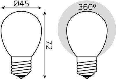 Упаковка ламп LED GAUSS E27, шар, 9Вт, 105202209-D, 10 шт. - фото 6 - id-p213132054