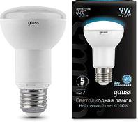 Упаковка ламп LED GAUSS E27, рефлектор, 9Вт, R63, 10 шт. [106002209]