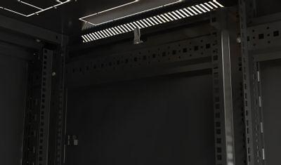 Шкаф коммутационный Hyperline TTB-4768-AS-RAL9004 напольный, стеклянная передняя дверь, 47U, 600x2277x800 мм - фото 4 - id-p213131236