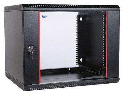 Шкаф коммутационный ЦМО ШРН-Э-9.650-9005 настенный, стеклянная передняя дверь, 9U, 600x476x650 мм - фото 1 - id-p213131305