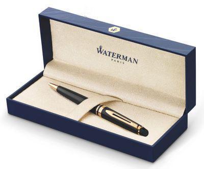 Ручка шариков. Waterman Expert 3 (CWS0951700) Black Laque GT M чернила син. подар.кор. - фото 3 - id-p213134250