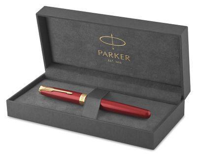 Ручка роллер Parker Sonnet Core T539 (CW1931475) LaqRed GT F чернила черн. подар.кор. - фото 10 - id-p213134318