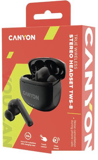 Наушники Canyon TWS-8 (черный) - фото 2 - id-p214283225