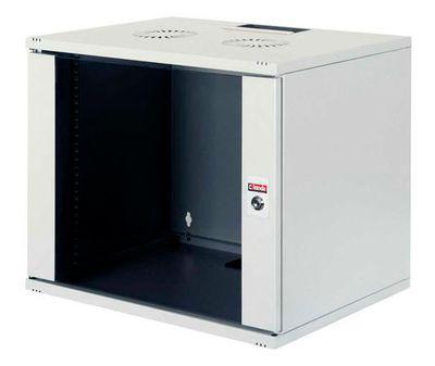 Шкаф коммутационный LANDE LN-SH12U5440-BL-F0-1 настенный, стеклянная передняя дверь, 12U, 540x595x400 мм - фото 1 - id-p213131483