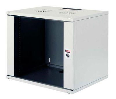 Шкаф коммутационный LANDE LN-SH09U5460-LG-F0-1 настенный, стеклянная передняя дверь, 9U, 540x460x600 мм - фото 1 - id-p213131486