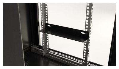 Шкаф коммутационный Hyperline TWB-1266-GP-RAL9004 настенный, стеклянная передняя дверь, 12U, 600x650x600 мм - фото 3 - id-p213131547