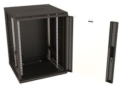 Шкаф коммутационный Hyperline TWB-1266-GP-RAL9004 настенный, стеклянная передняя дверь, 12U, 600x650x600 мм - фото 6 - id-p213131547