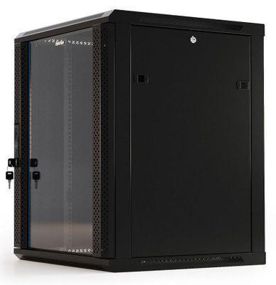 Шкаф коммутационный Hyperline TWB-0966-GP-RAL9004 настенный, стеклянная передняя дверь, 9U, 600x500x600 мм - фото 5 - id-p213131550