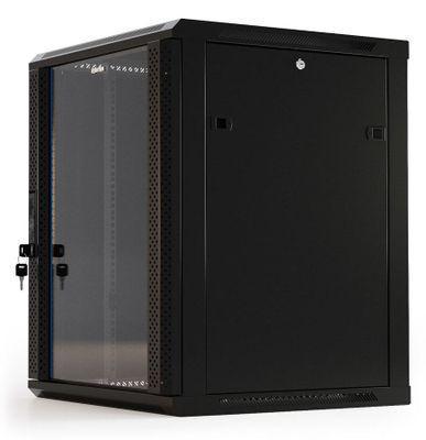 Шкаф коммутационный Hyperline TWB-0666-GP-RAL9004 настенный, стеклянная передняя дверь, 6U, 600x367x600 мм - фото 5 - id-p213131553