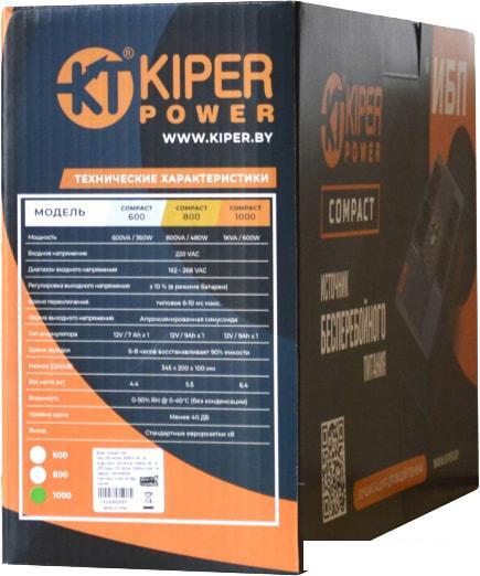 Источник бесперебойного питания Kiper Power Compact 1000 - фото 4 - id-p214625389