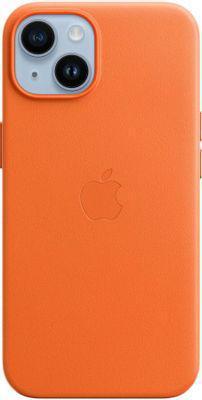 Чехол (клип-кейс) Apple Leather Case with MagSafe, для Apple iPhone 14, оранжевый [mpp83fe/a] - фото 1 - id-p213131745