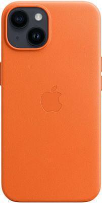 Чехол (клип-кейс) Apple Leather Case with MagSafe, для Apple iPhone 14, оранжевый [mpp83fe/a] - фото 3 - id-p213131745