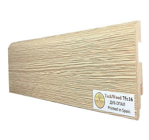 Плинтус МДФ Teckwood Дуб Опал 75мм