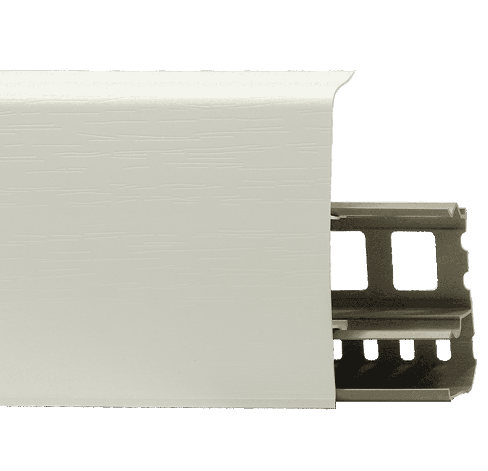 Плинтус LinePlast LS001 Белый с тиснением