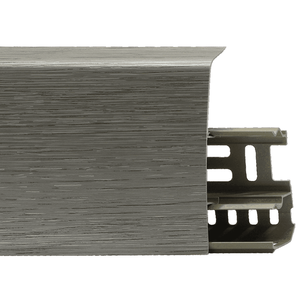 Плинтус LinePlast LS020 Металлик Файн-Лайн 85 мм