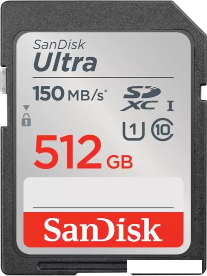 Карта памяти SanDisk Ultra SDXC SDSDUNC-512G-GN6IN 512GB - фото 1 - id-p214401523