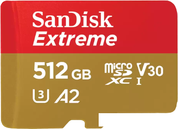 Карта памяти SanDisk Extreme SDSQXAV-512G-GN6MA microSDXC 512GB - фото 1 - id-p214401903