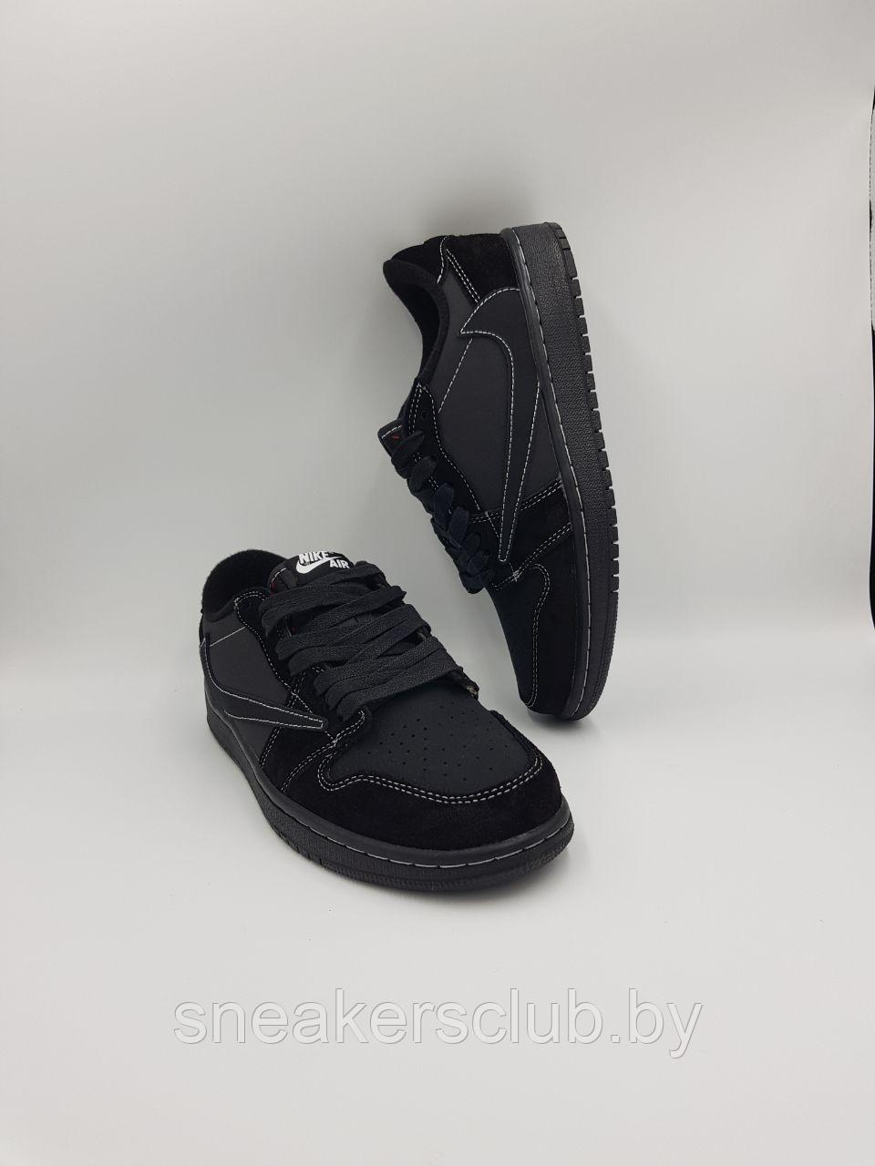 Кроссовки мужские Кроссовки Travis Scott x Air Jordan 1 Low «Black Phantom - фото 1 - id-p214653411