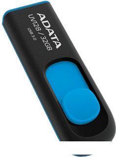 USB Flash A-Data DashDrive UV128 Black/Blue 32GB (AUV128-32G-RBE), фото 2