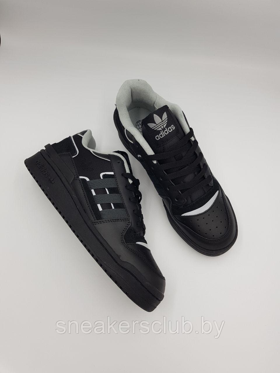 Кроссовки мужские Adidas Forum демисезонные / повседневные/черно-белые ...