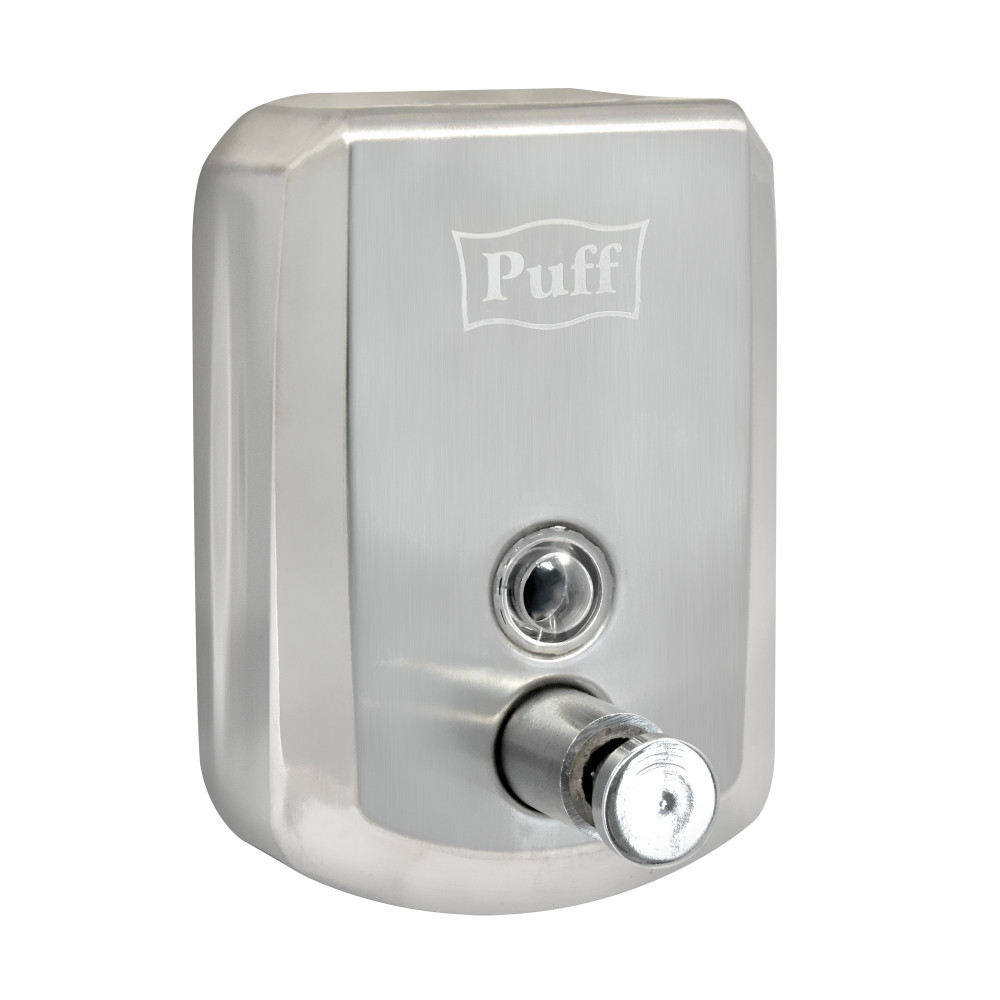 Дозатор для жидкого мыла PUFF-8705 нержавейка, 500мл (глянец) с замком - фото 1 - id-p104452869