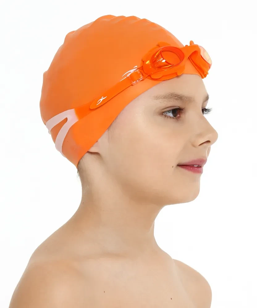 Шапочка для плавания 25DEGREES Nuance Orange, силикон, детский - фото 2 - id-p214657207