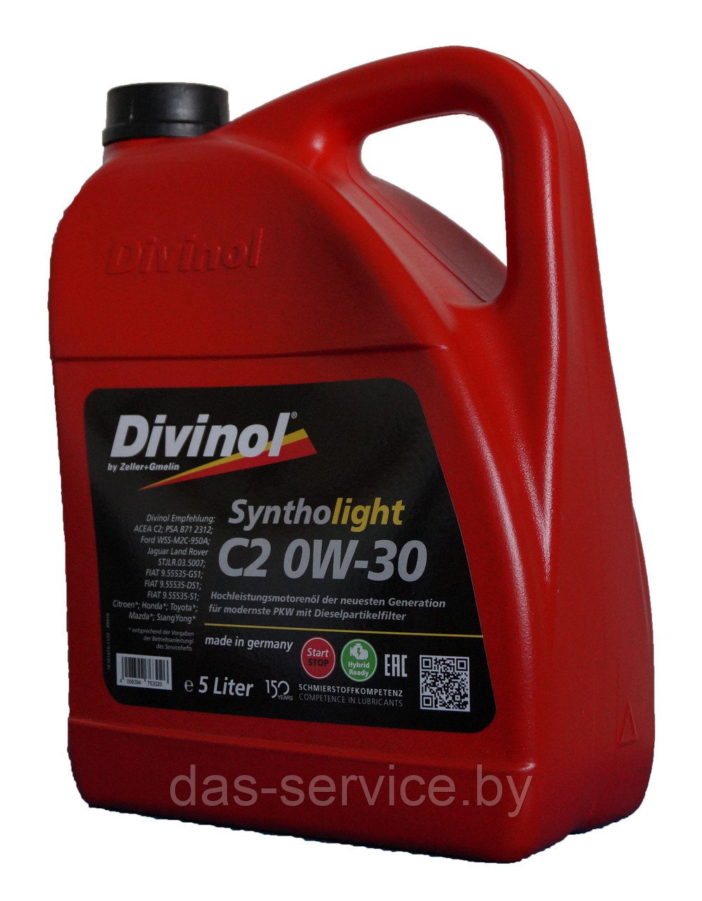 Моторное масло Divinol Syntholight C2 0W-30 (синтетическое моторное масло 5w30) 5 л. - фото 3 - id-p214653316