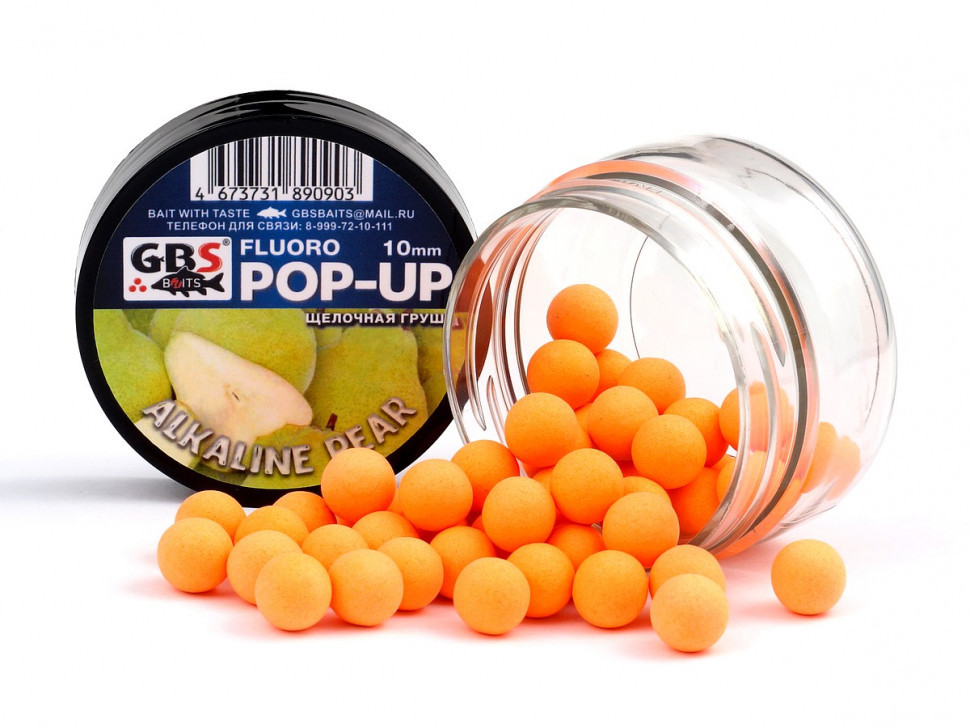 Бойлы POP-UP GBS Alkaline Pear Щелочная груша 8мм 40 гр (банка) - фото 1 - id-p214659974