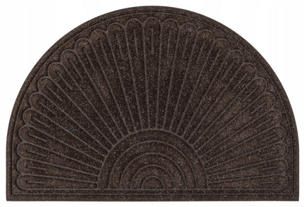 Коврик придверный полукруглый Contours Halfmoon, 60x90см, коричневый - фото 1 - id-p214660148