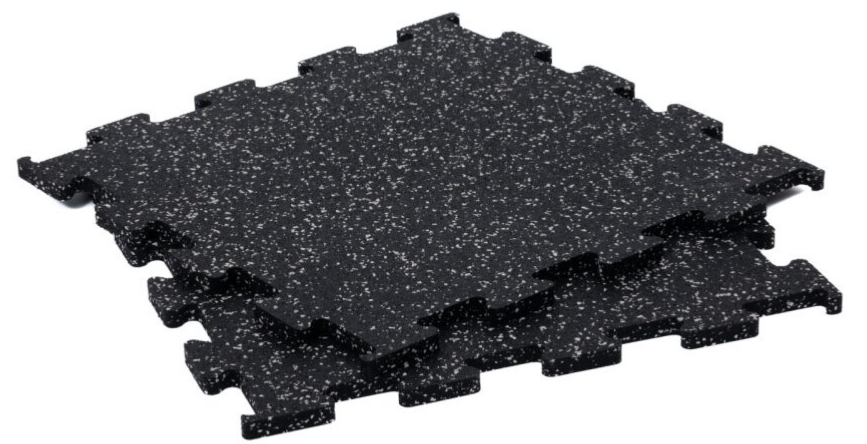 Коврик для тренажера 50x50см, 5мм, черный в крапинку (4 шт. в уп.; 1.0 кв.м.) - фото 6 - id-p214660132