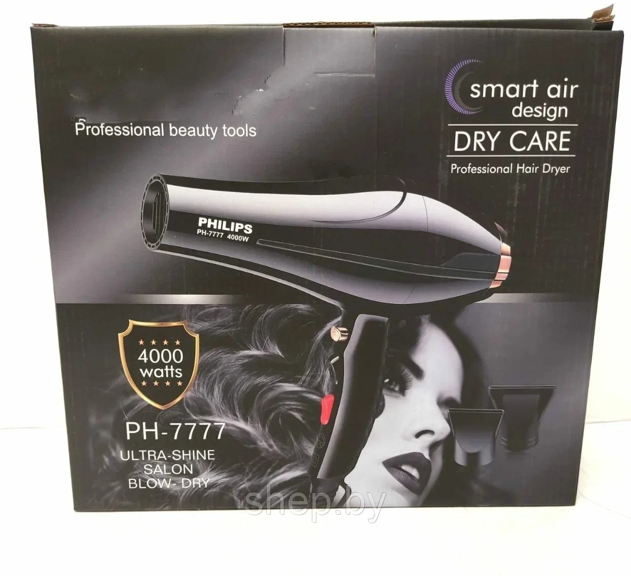 Фен для волос Philips PH-7777, черный - фото 1 - id-p214661360