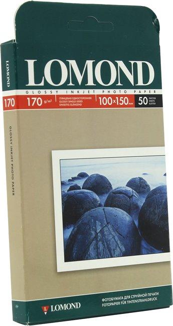 LOMOND 0102150 (A6, 10x15см, 50 листов, 170 г/м2) бумага глянцевая односторонняя