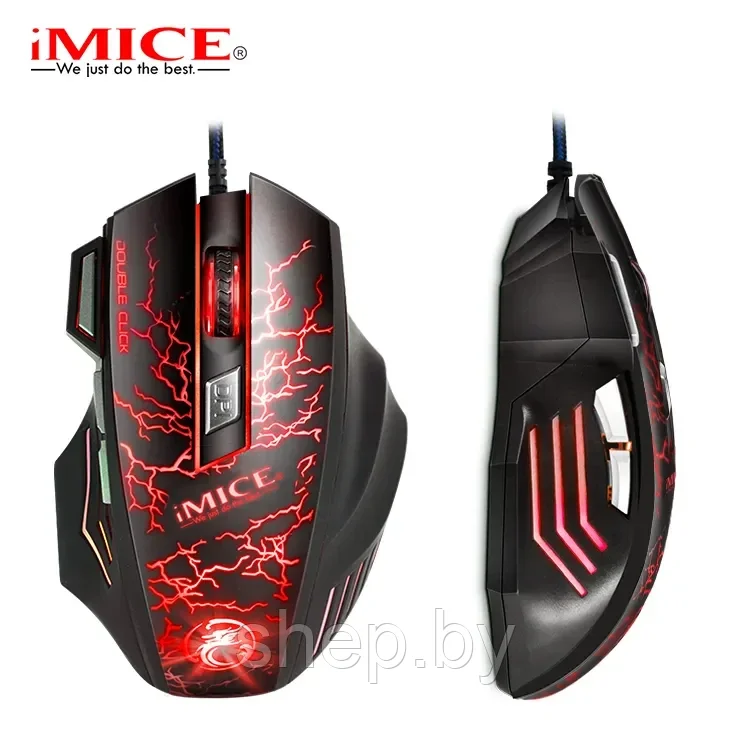 Игровая мышь IMICE A7, черный, 7 клавиш,LED-подсветка - фото 6 - id-p214662040