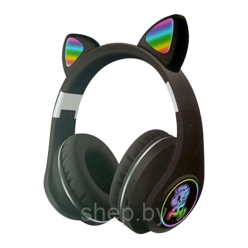 Беспроводные наушники Кошачьи Ушки Cat Ear M7 цвет : бело-розовый, черный