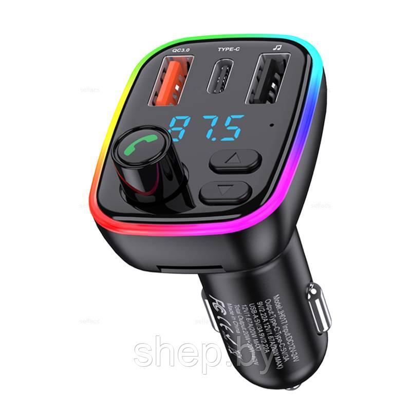 Автомобильный FM-модулятор с Bluethooth и RGB-подсветкой Jokade JH017 PD40W+QC3.0 - фото 4 - id-p214662052